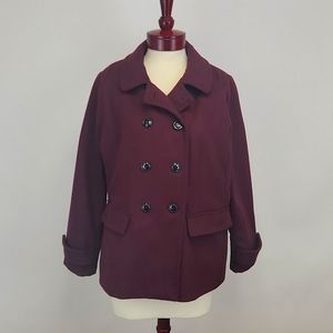 Burgandy Pea Coat 💥